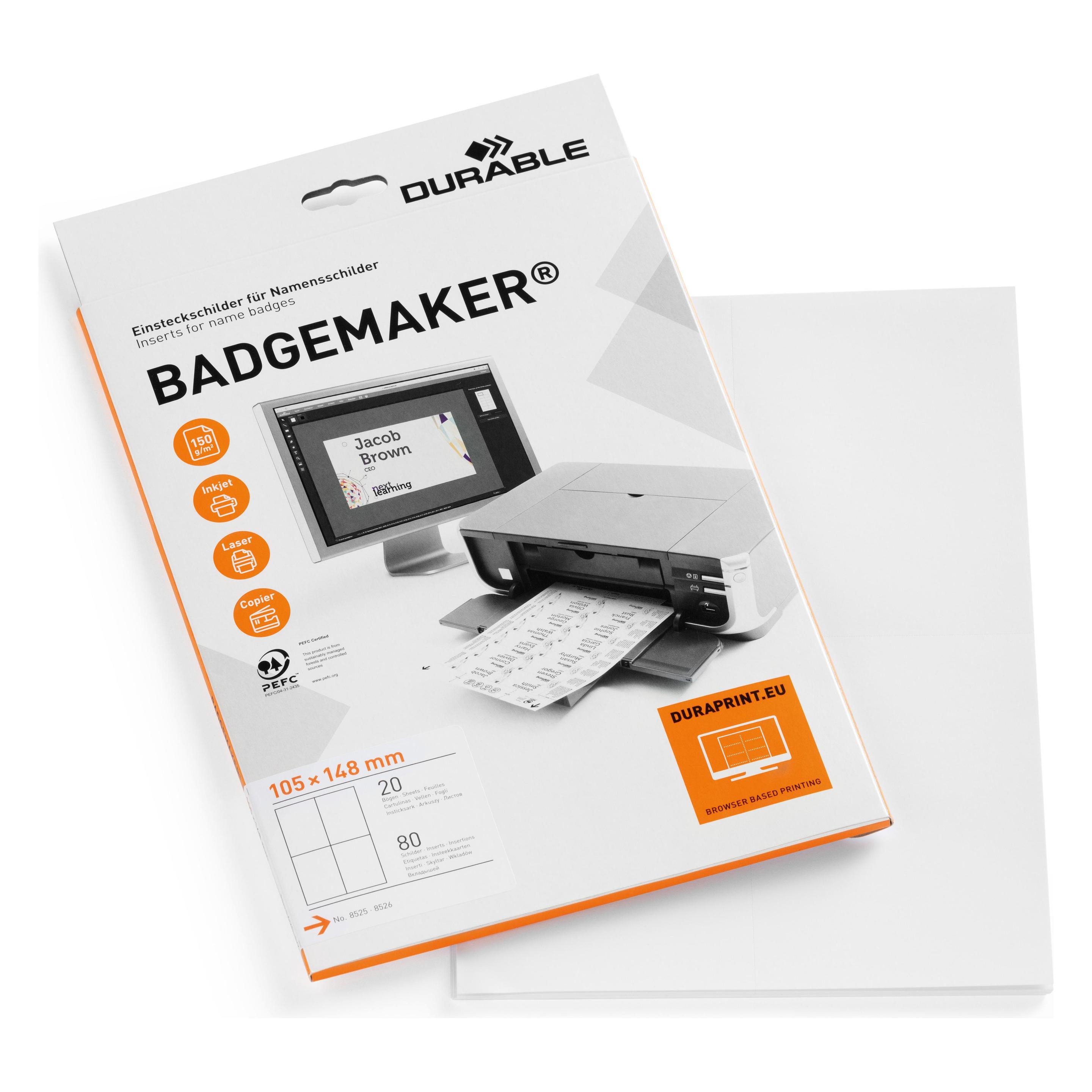 Durable Einstecketiketten Badgemaker für Namensschilder (142002)