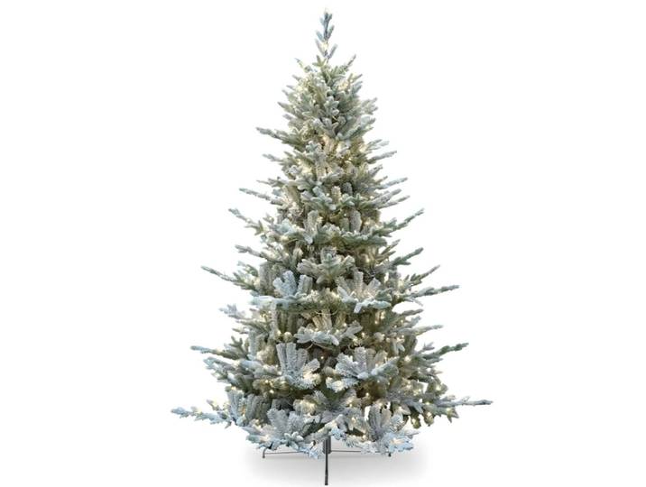 Sapin de Noël enneigé, 180 cm de haut