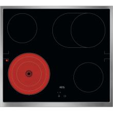 AEG TA64RA07XB Glaskeramikkochfeld herdgebunden 60cm Bräterzone Edelstahlrahmen aufliegend