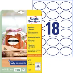 AVERY Zweckform Etiketten 5087 weiß 63,5 x 42,3 mm