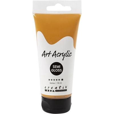 Creativ Company Acrylfarbe, Mattglänzend, Deckend, Ocker, 75 ml/ 1 Fl.