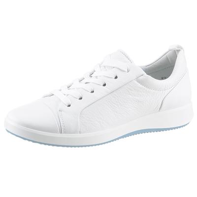 Sneaker ARA "ROMA", Damen, Gr. 3,5 (36,5), atmungsaktiv, weiß, Glattleder, unifarben, Schuhe Sneaker, Freizeitschuh, Halbschuh, Schnürschuh mit High Soft Fußbett, G-Weite