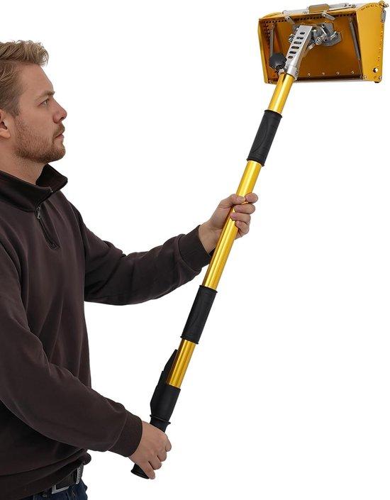 Trockenbaumörtelspachtel, 26,5 x 13 cm - für glatte Oberflächen - 4-fach verstellbarer Griff - für komfortables Arbeiten - rechter Winkel