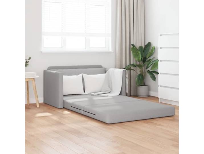 HEFZGDB Floor Sofa Bett 2-in-1 Cloud Grey 124x71x78 cm Stoff Loveseat mit abnehmbaren Bezügen und robustem Holzrahmen für stilvolle Wohnräume und entspannte Atmosphäre