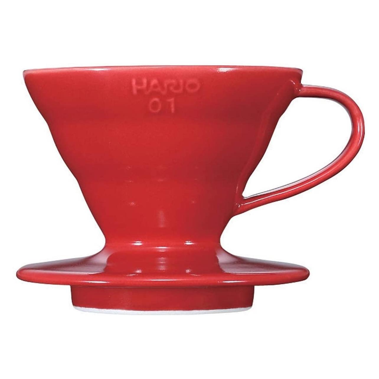 Hario V60-02 Kaffeetropfer aus Keramik, Rot (VDC-02-R)