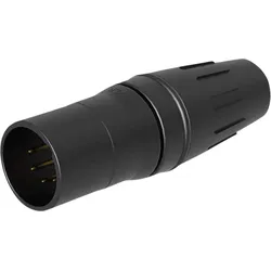 SEETRONIC XLR 5P Connector - male Goldkontakte - schwarzes Gehäuse