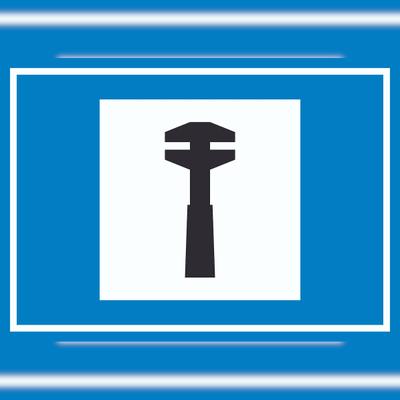 HB-Druck Pannenhilfe Symbol Schild A5 (148x210mm)