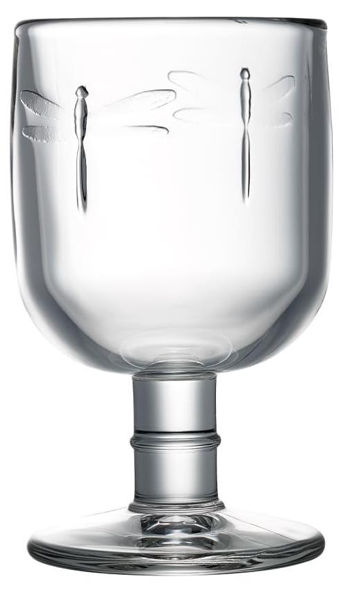 Dripio Set van 6 conische wijnglazen met libellenmotief, 280 ml
