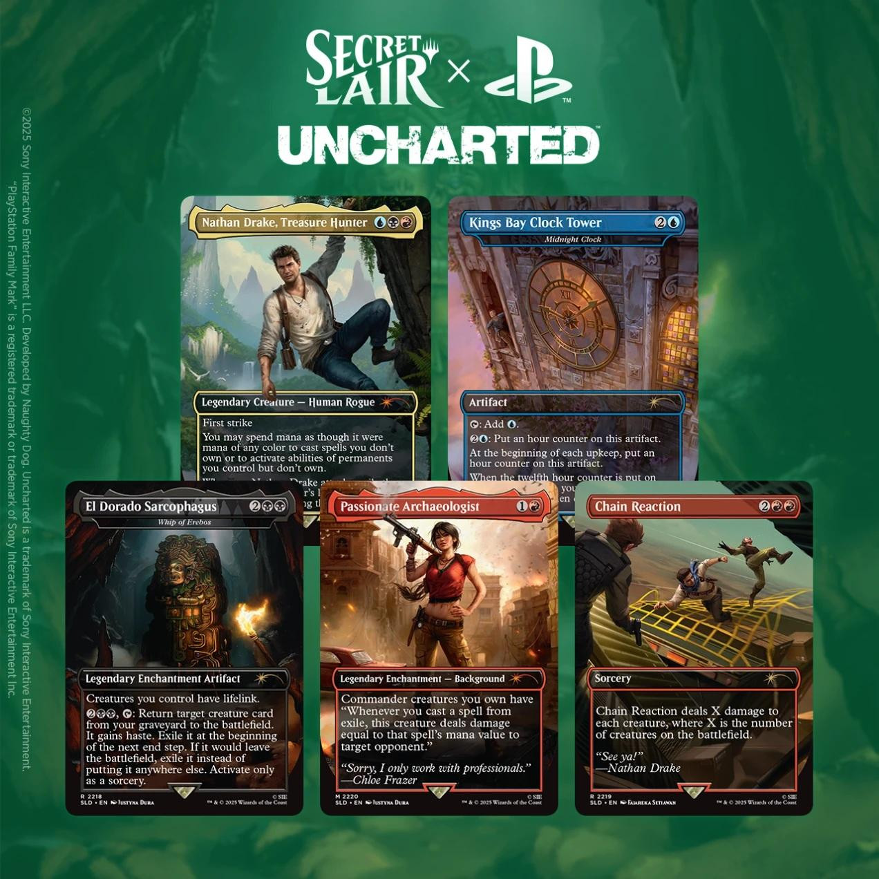 Wizards of the Coast Magic the Gathering Secret Lair x Uncharted Niet-folie