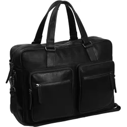 The Chesterfield Brand Misha Leren Laptoptas - 17 inch - Zwart (17.30"), Notebooktasche, Schwarz