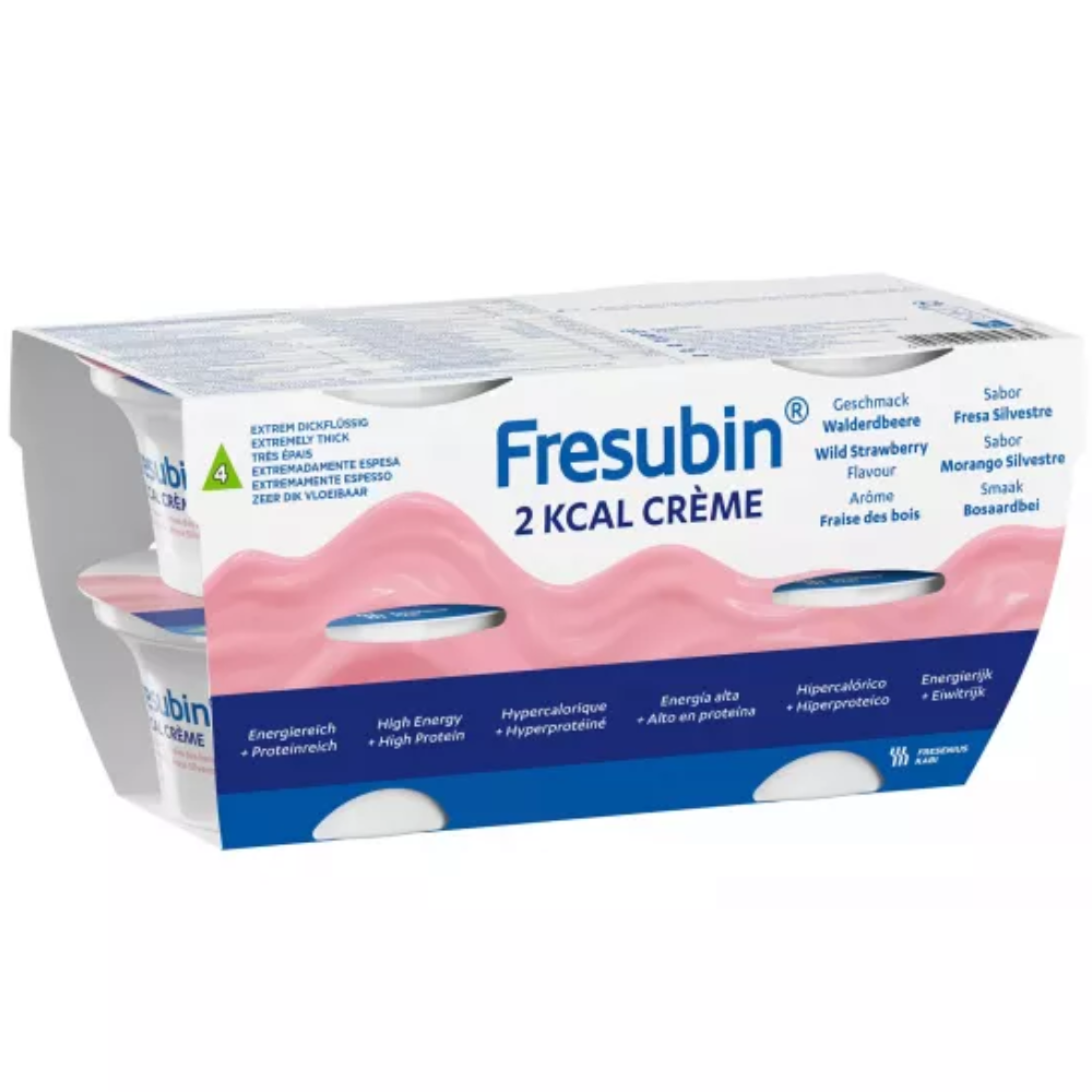Fresubin 2 Kcal Crème Hypercaloric and Hypeproteic Supplement 4x125g Strawberry