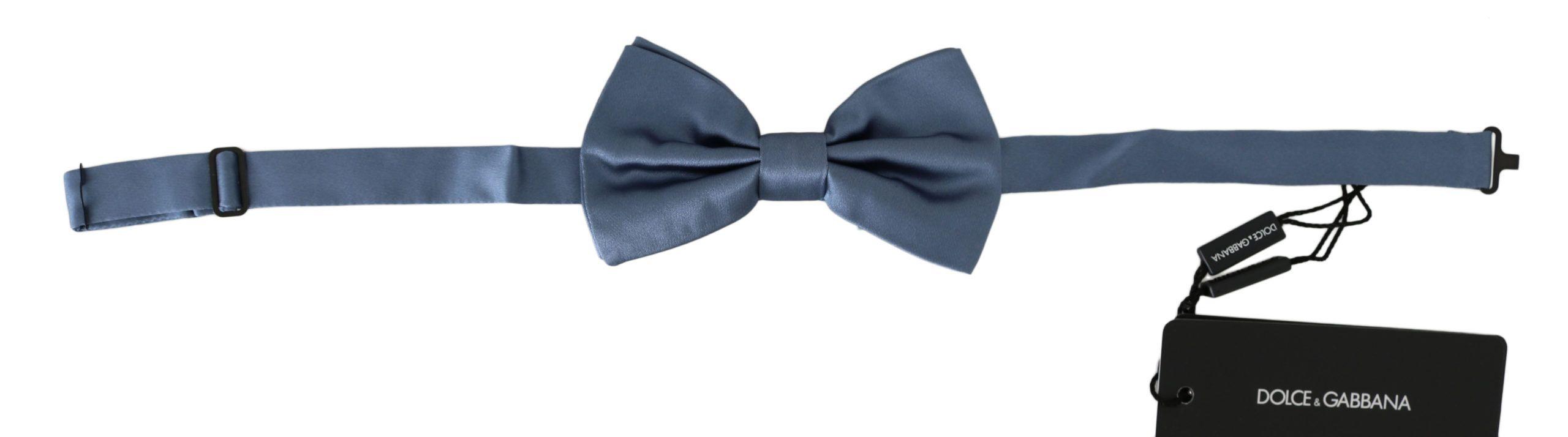Dolce & Gabbana Blue 100% zijde verstelbare nekpapillon boog herenbindingen
