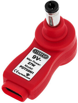 myVolts Step Up Tip 9V Center Neg Rouge