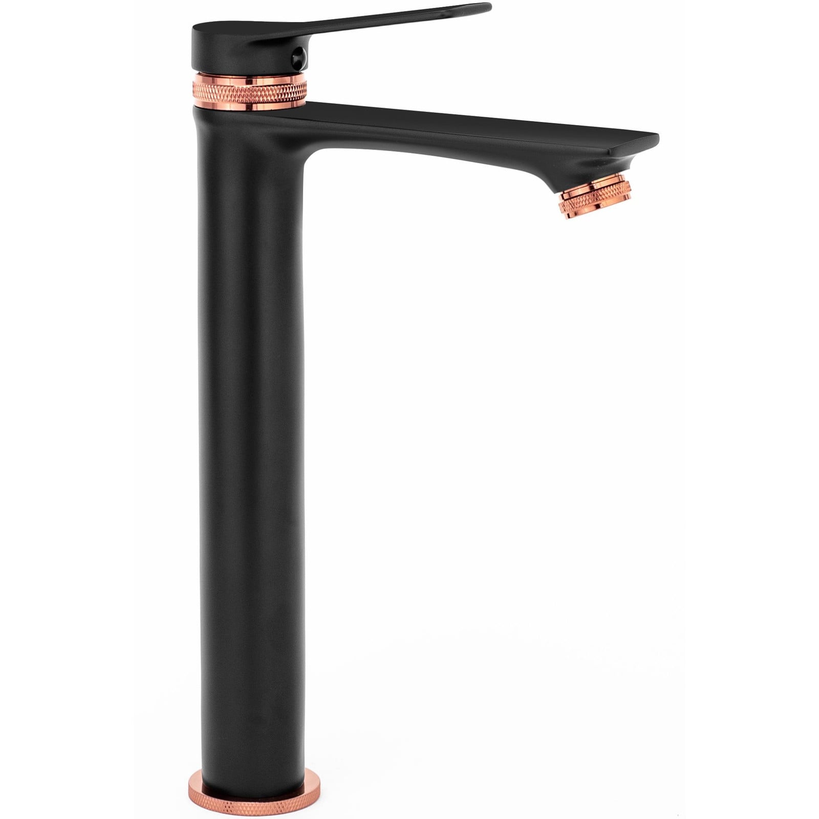 Rea Wastafelkraan Viral Black Rose Gold High