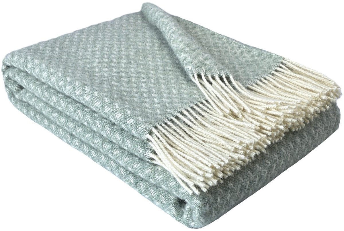 WOOOL Plaid NORD Lichtgroen 140 x 200 cm 100% Wol