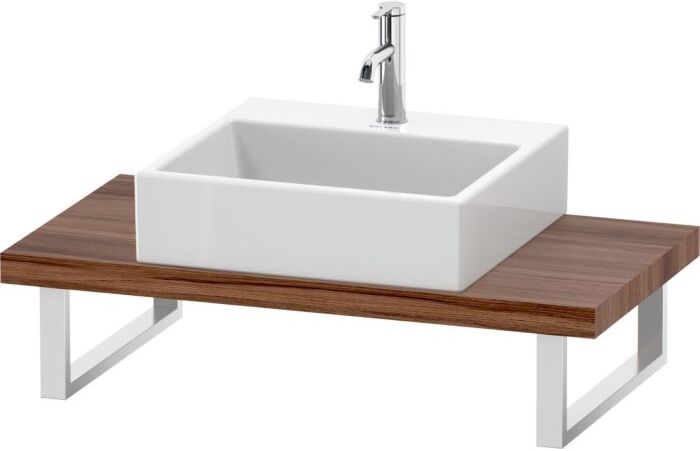 Duravit DuraStyle Konsole DS100C07979 für Aufsatzbecken, 1 Ausschnitt, Stärke 4.5 cm, Nussbaum natur