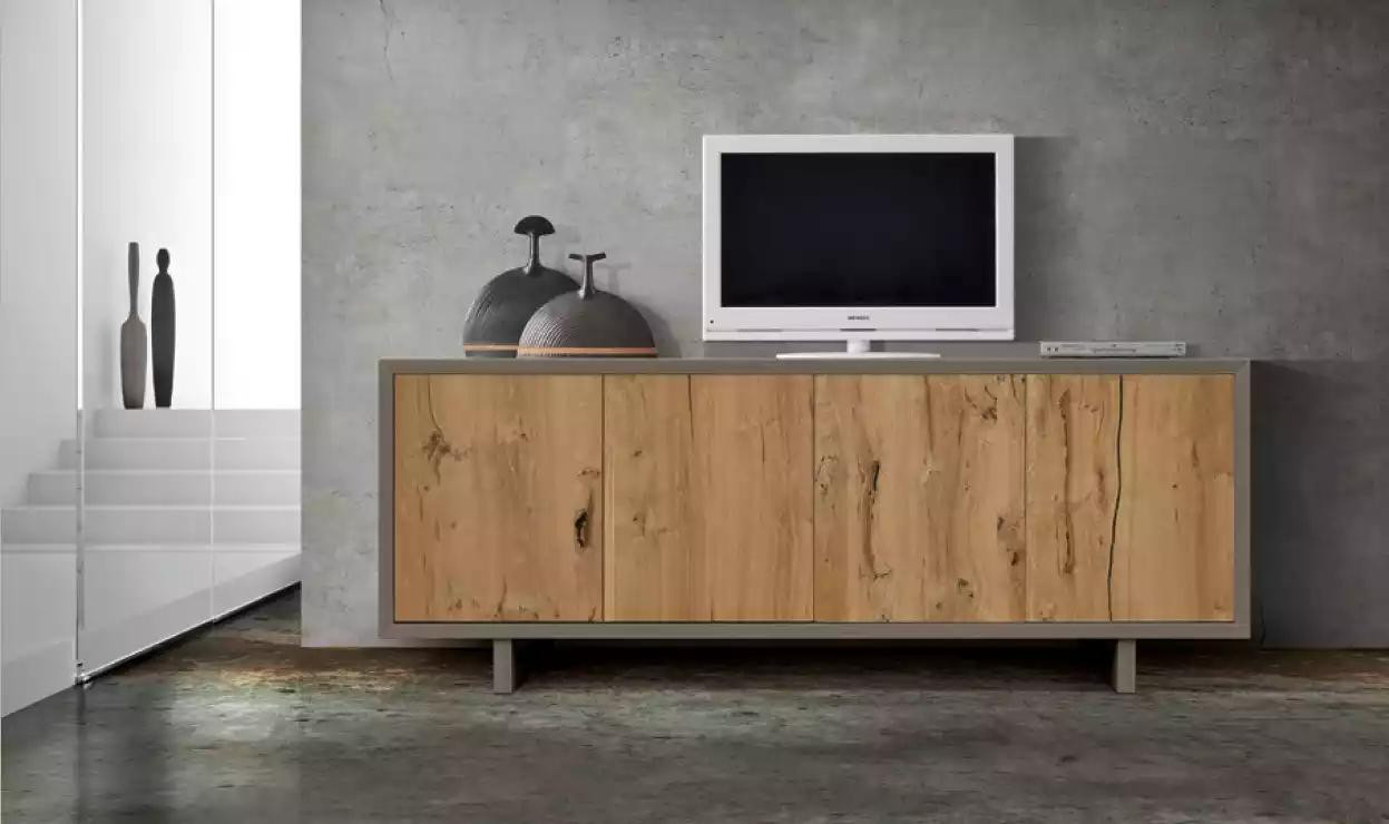 Braunes Luxus Sideboard Modern Designer Houten Buffetkast voor de Woonkamer