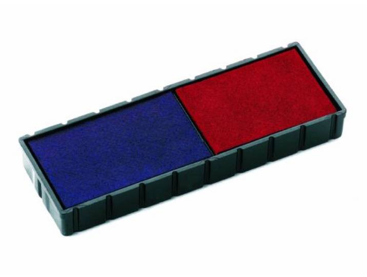 Colop Vervangende stempelkussen, rechthoekig, blauw/rood, 2 stuks