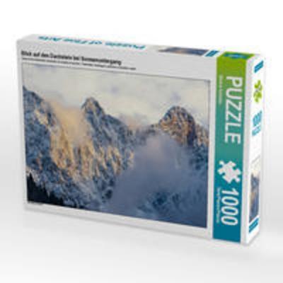 CALVENDO Puzzle Blick auf den Dachstein bei Sonnenuntergang 1000 Teile Lege-Größe 64 x 48 cm Foto-Puzzle Bild von Markus Schieder