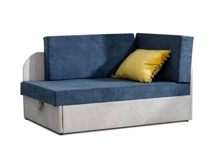 Kleines Schlafsofa ROSA, blau/grau