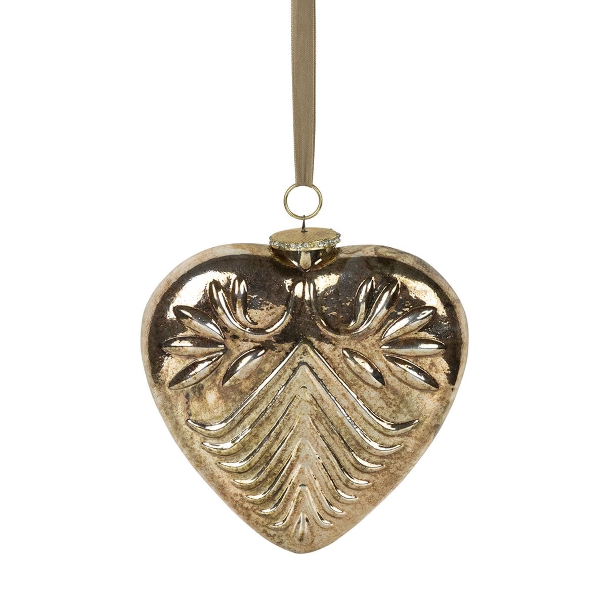 Mars & More Decoratie Hart Goud 17 cm
