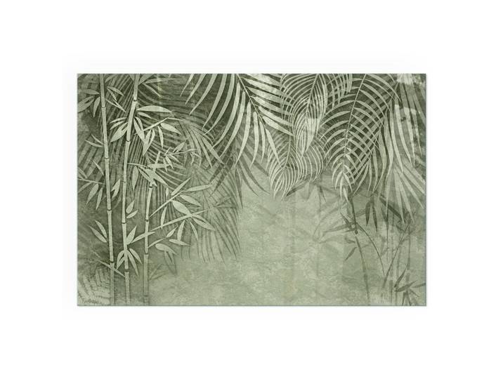 Tulup Kaminbodenplatte 120x80 cm - Tropische Blätter im Hintergrund, Grün, Glas, Rechteckig, 120x80x0.4 cm, Elektrogeräte, Heizgeräte, Elektrokamine