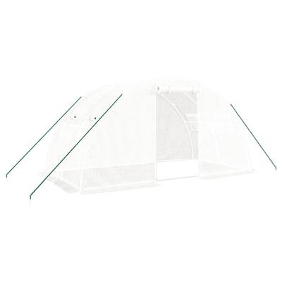 Helloshop26 - Gewächshauszelt für Pflanzen Blumen und Gemüse mit Stahlrahmen 8 m² 4 x 2 x 2 m weiß 02_0044629