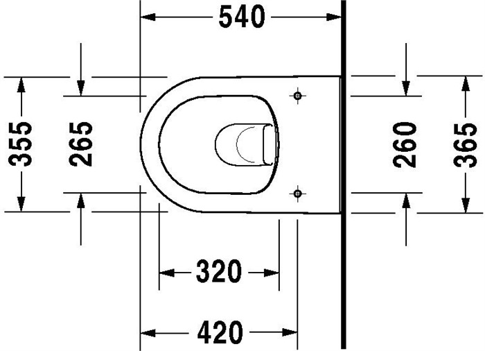 Duravit Duravit Wand-WC DARLING NEW RIMLESS ti 370x540mm HG we