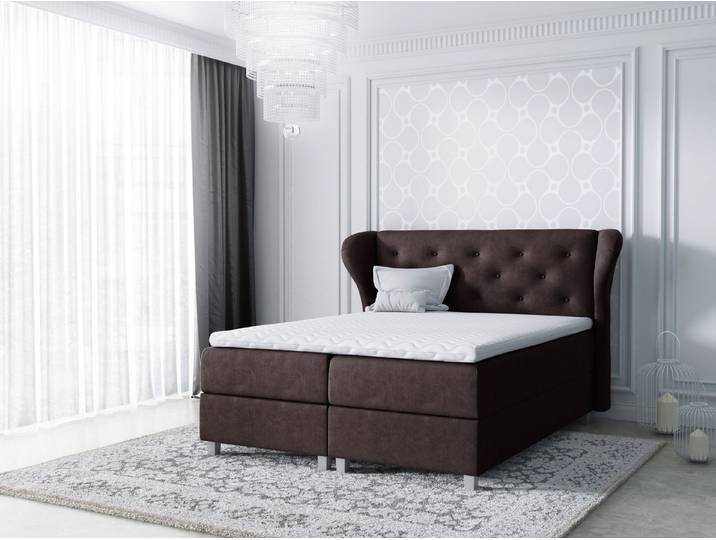 MF Design Boxspringbett Boxspringbett BAKARAT mit Bettkasten und Federautomatik