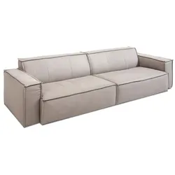 DAHEIM Bigsofa Stoke Leder Silber