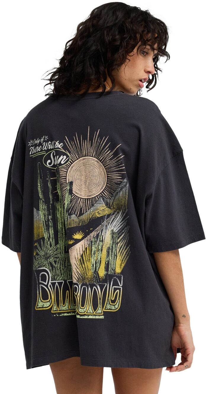 T-Shirt BILLABONG "Sun Chasing", Damen, Gr. XS, schwarz (off schwarz), Obermaterial: 100% Baumwolle., Shirts T-Shirt