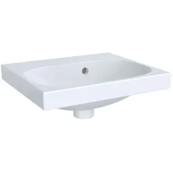 Geberit Acanto Handwaschbecken, 45x38cm 504636011 ohne Hahnloch, mit Überlauf, weiß