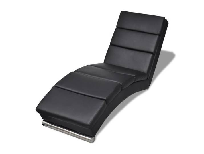 Chaise longue Noir Similicuir