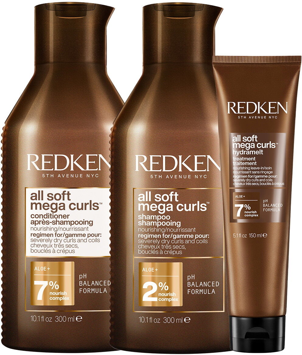 750ml Redken all soft mega curls Trio (Shampoo 300ml + Conditioner 300ml + Treatment 150ml)