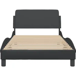 vidaXL Bettgestell "Dover" Schwarz 100x190 cm Kunstleder