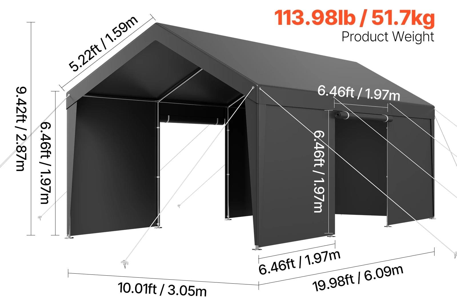 Carport - Überdachung - Garage - Außenbereich - Schutz - Verzinkter Stahl