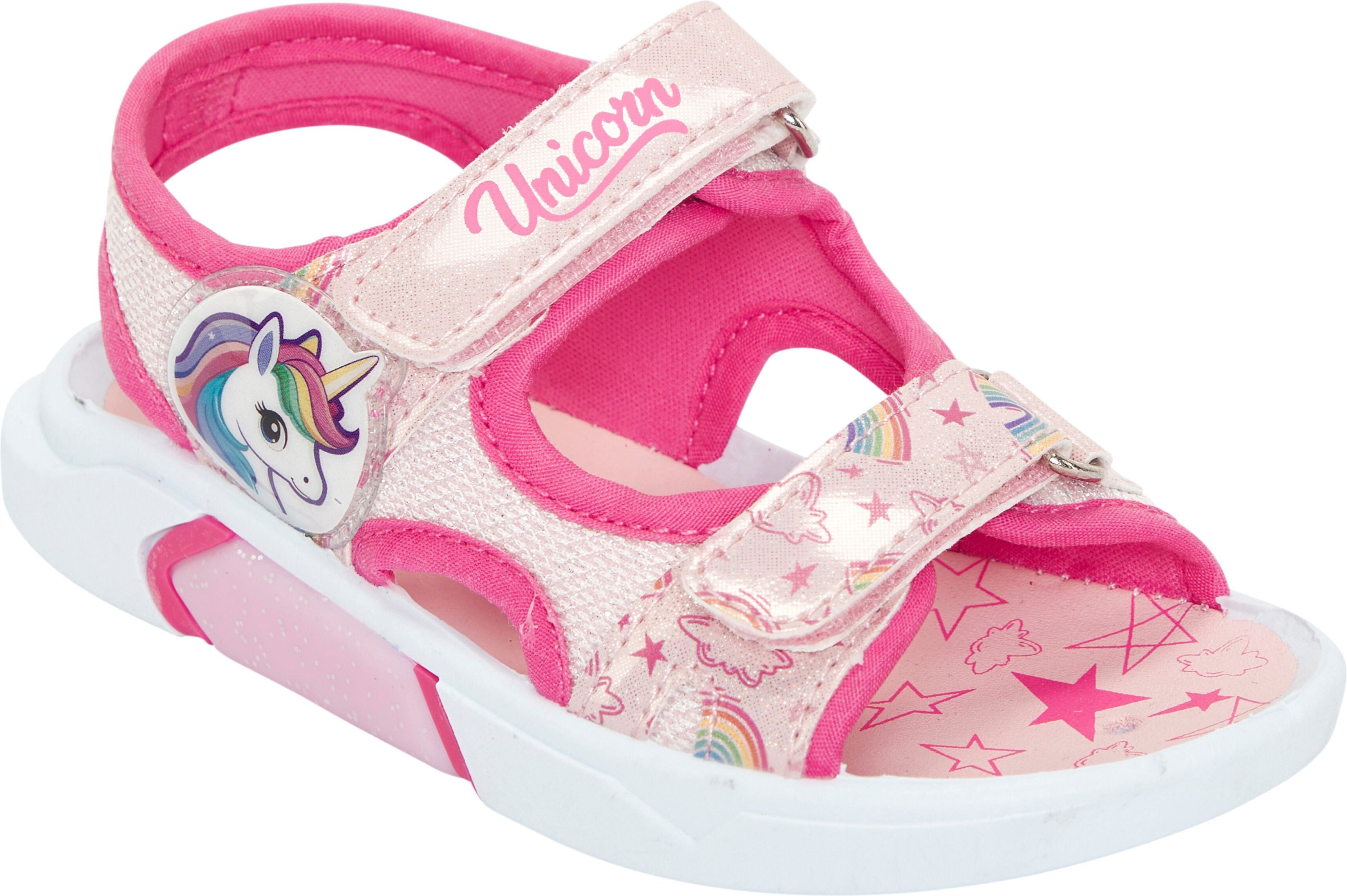 Sandale DISNEY "UNICORN", Mädchen, Gr. 24, pink, Textil, Schuhe Sandale pink 24