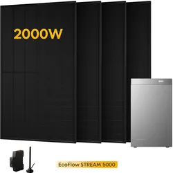 EcoFlow Stream 5000, mit 4 x 500 Bifaziale Solarmodule, by Powerness - 5kWh / 1 x Smart Meter Gen 2 / Selbstabholung