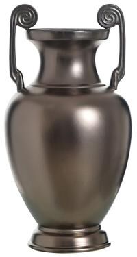 "StyleCraft Dann Foley Lifestyle - Alexander Ceramic Vase - 9.5""W x 9.5""D x 18""H - Metallic"
