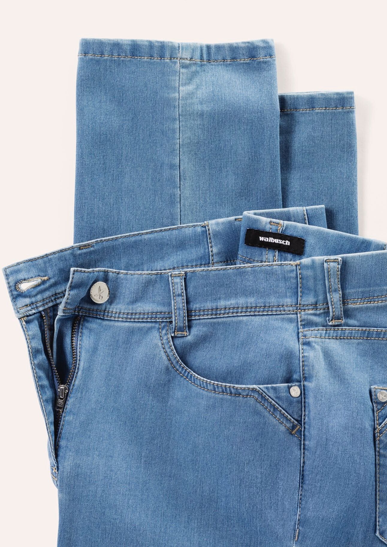 Walbusch Yoga-Jeans Ultrastretch Slim Fit, Slim Fit#normale Größen#Kurzgrößen#Langgrößen, Farbe Blau, 48, ultra elastisch und supersoft in Kurz- und Langgrößen Damen