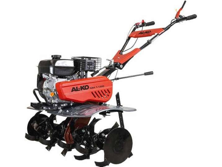 AL-KO Benzin-Motorhacke MH 1150 Premium, 3.6 kW Motorleistung, 8 Hackmesser, 115 cm Arbeitsbreite, für Flächen bis 900 m², inkl. Seitenschutzscheiben und Radsatz Rot-schwarz
