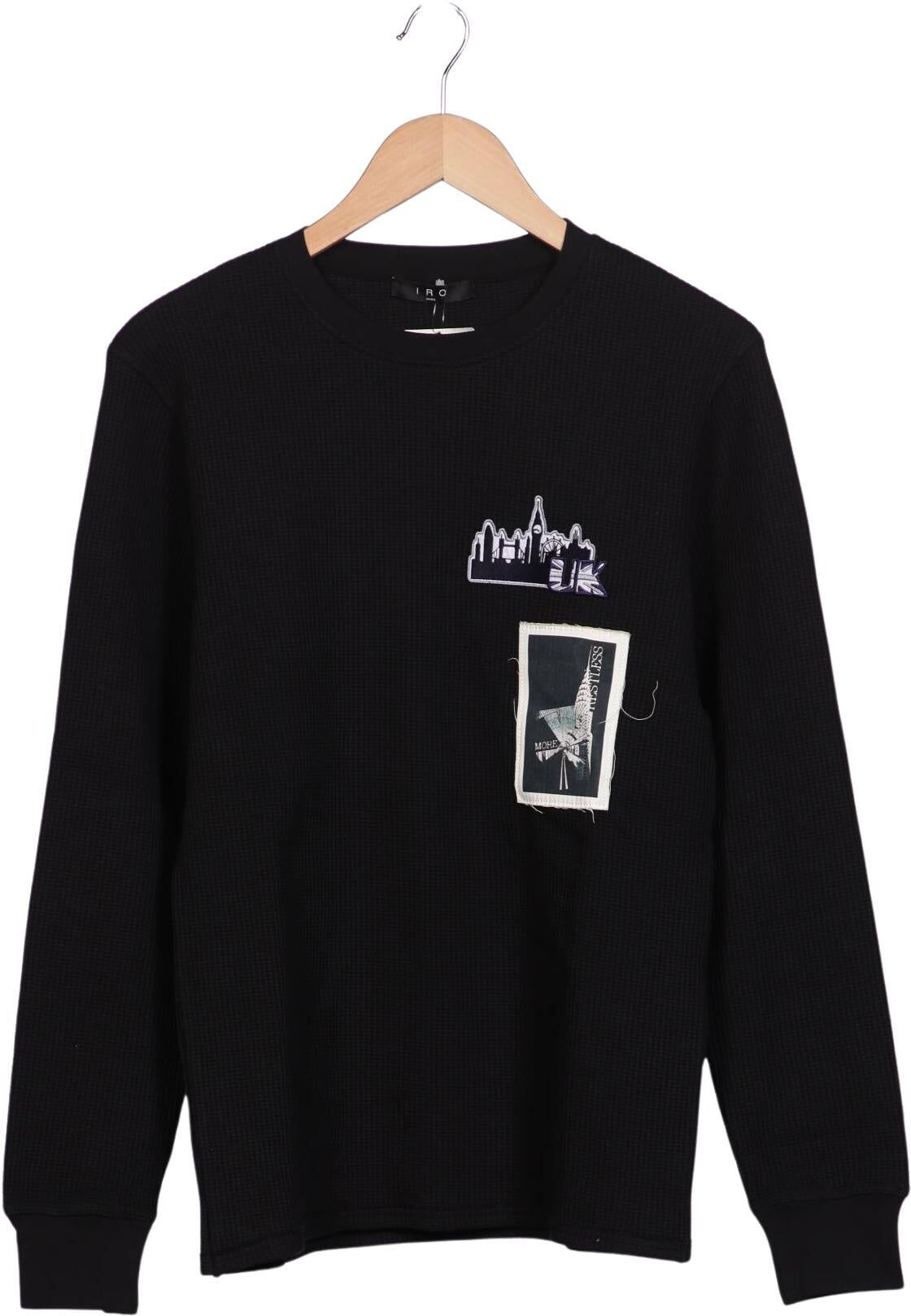 Iro Herren Pullover, Schwarz, Gr. S, Baumwolle - Second Hand