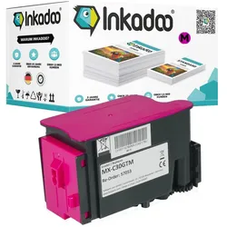 Inkadoo, Toner, Toner kompatibel zu Sharp MX-C30GTM Toner, magenta Magenta (M)