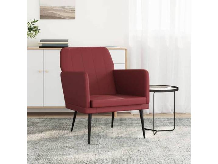 Fauteuil Bordeaux 61x78x80 cm Similicuir chaise de salon meubles de chambre à coucher fauteuil similicuir 351396