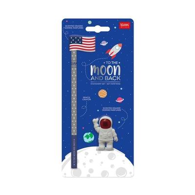 Legami Schreibtischset - To The Moon and Back - Weltall