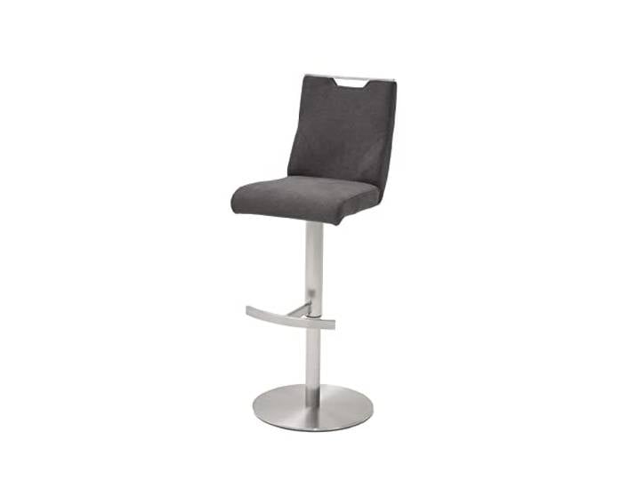 Robas Lund Barhocker Anthrazit Stoffbezug drehbar 360°, Barstuhl höhenverstellbar, Giulia C