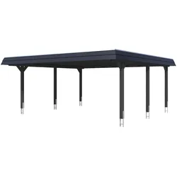 Carport Wendland 630x637 schwarze Blende, anthrazit, 20mm Dachschalung mit EPDM Folie Holzcarport