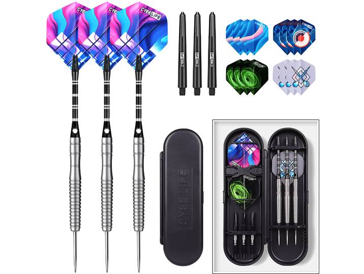 Cyeelife 23g acier au tungstène 90% acier dur aiguille fléchettes adulte compétition professionnelle intérieur volant standard ensemble colis post
