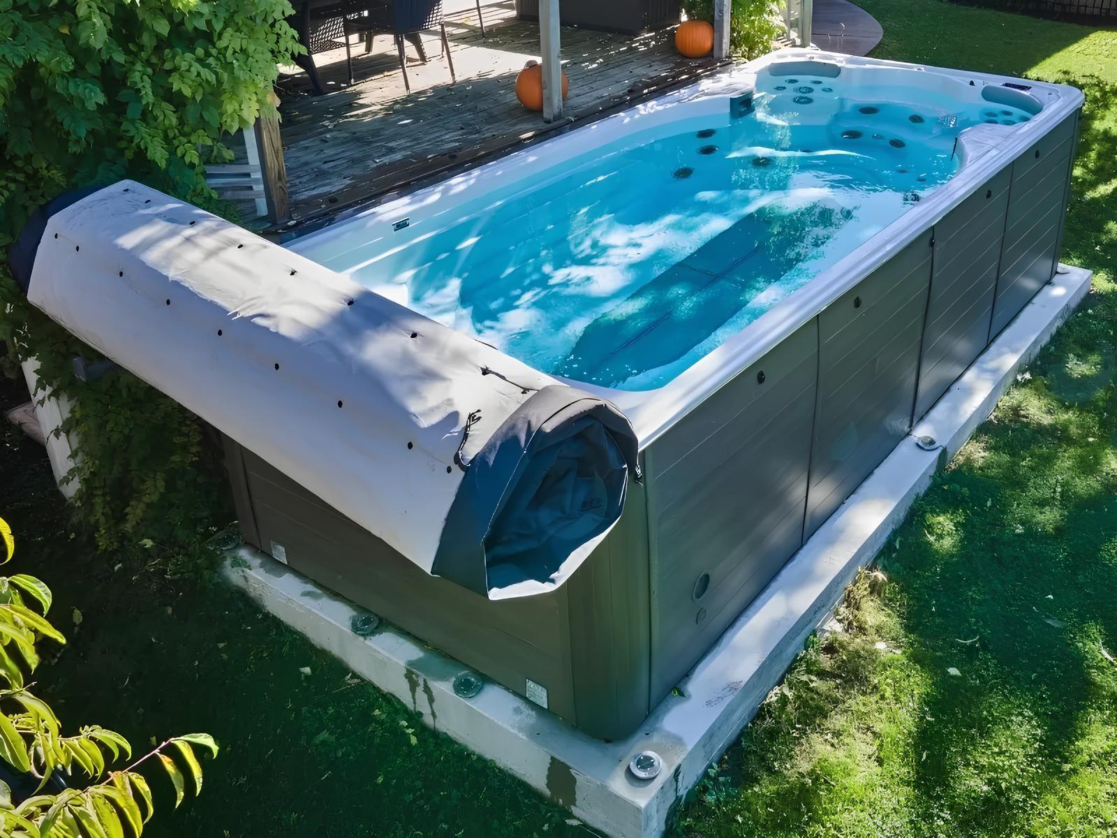 Outdoor Whirlpool Hydromassagewanne Massagebad Hot Tub Sprudelbad 398x230cm