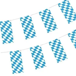 Papstar Flaggenkette, Papier 10 m `Bayrisch Blau`